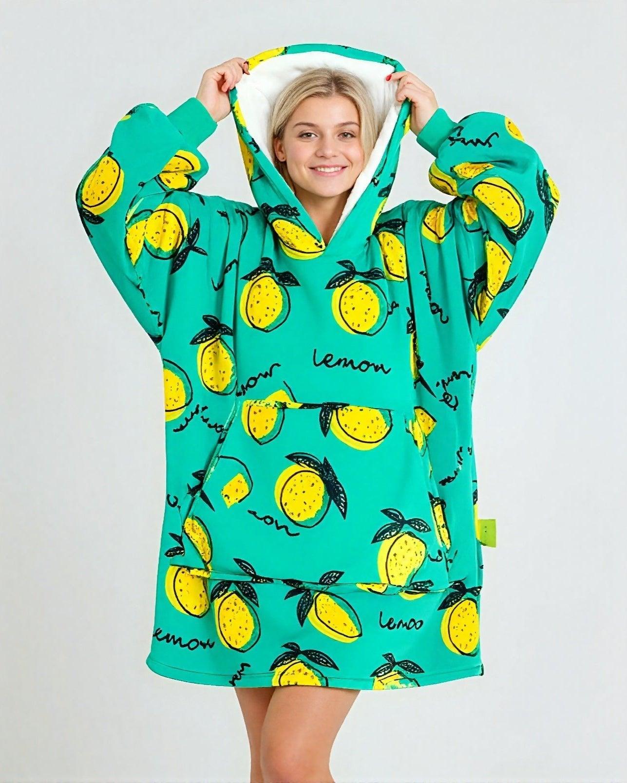 Tæppe Hoodie - Lemon - Cozie