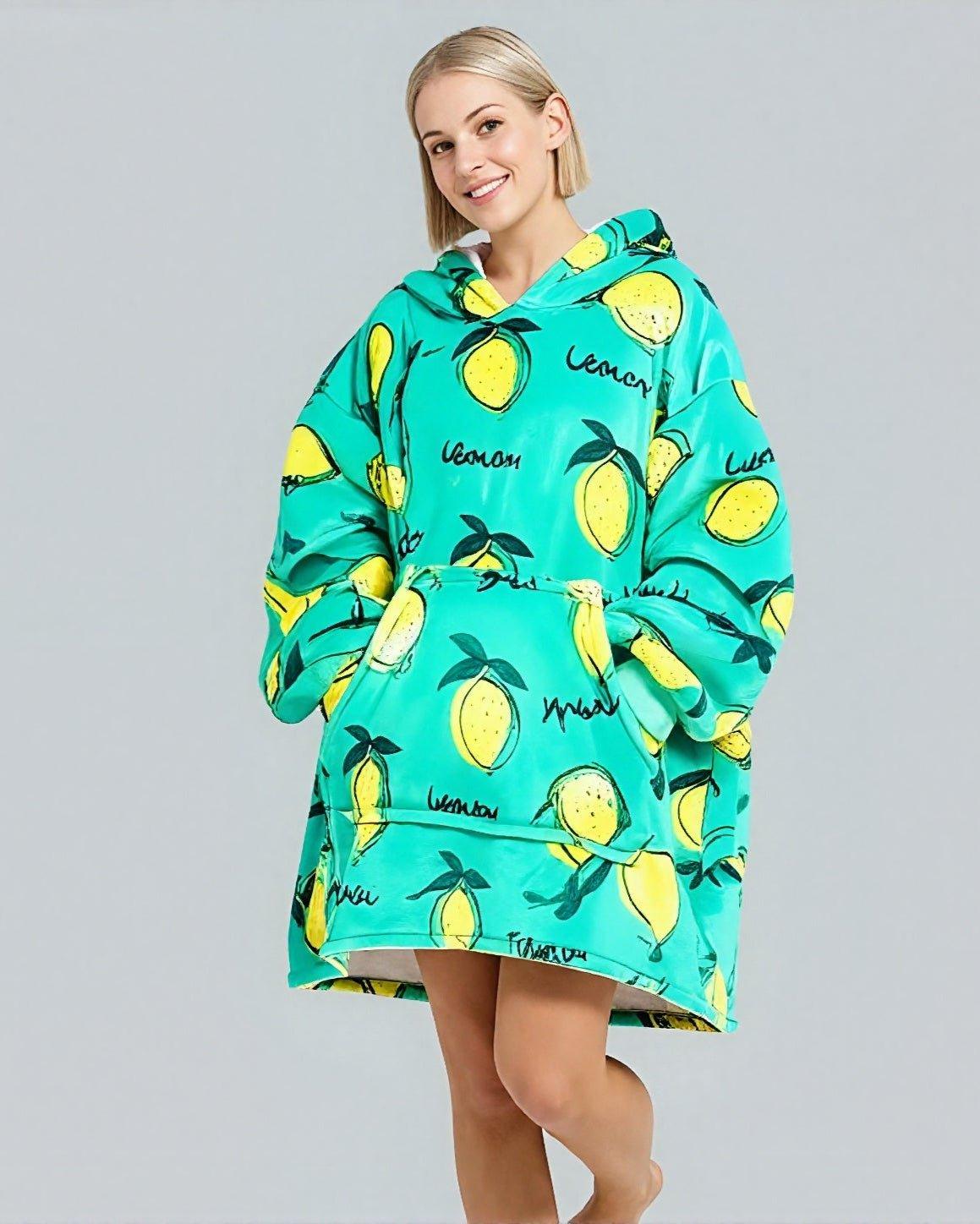 Tæppe Hoodie - Lemon - Cozie