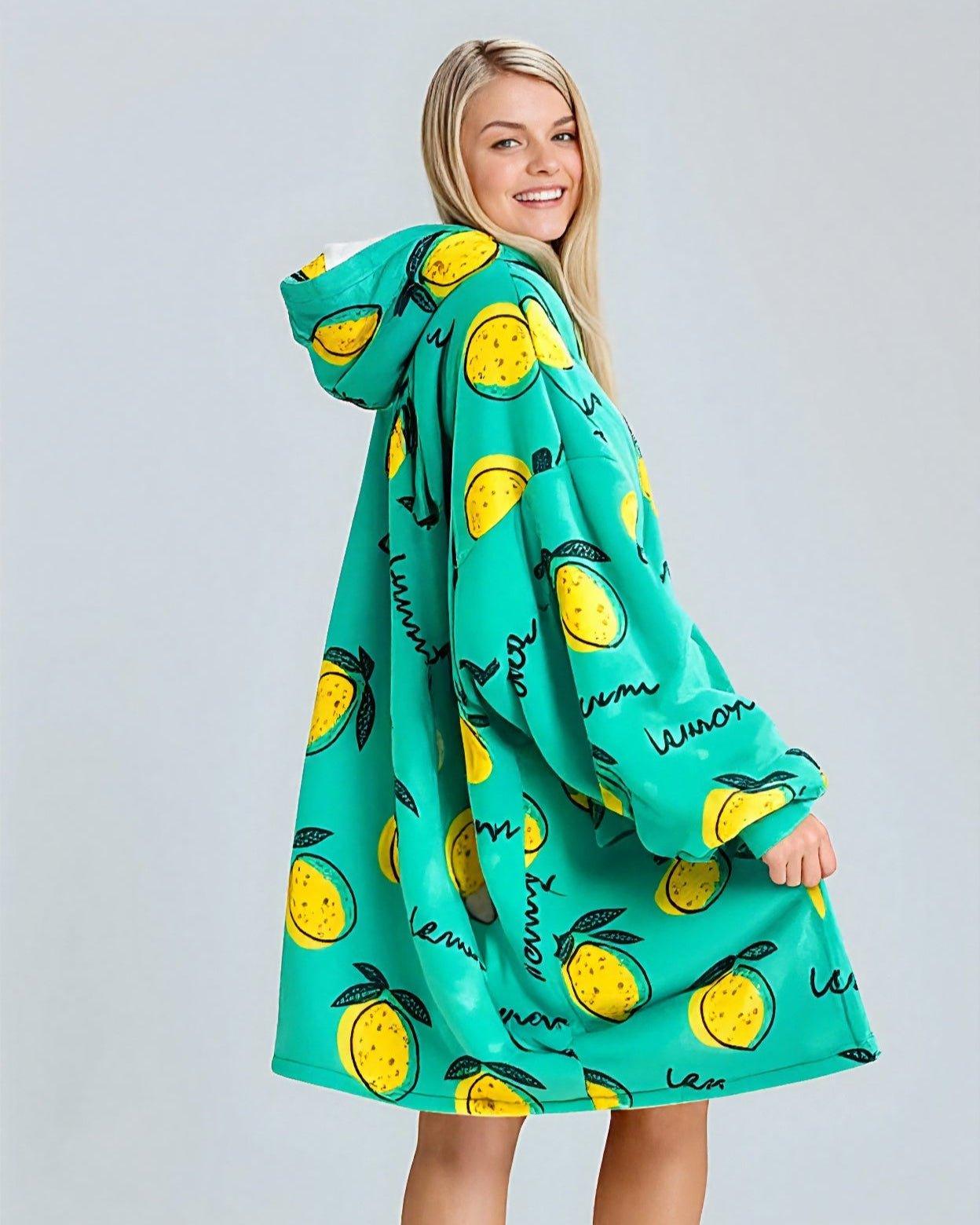 Tæppe Hoodie - Lemon - Cozie