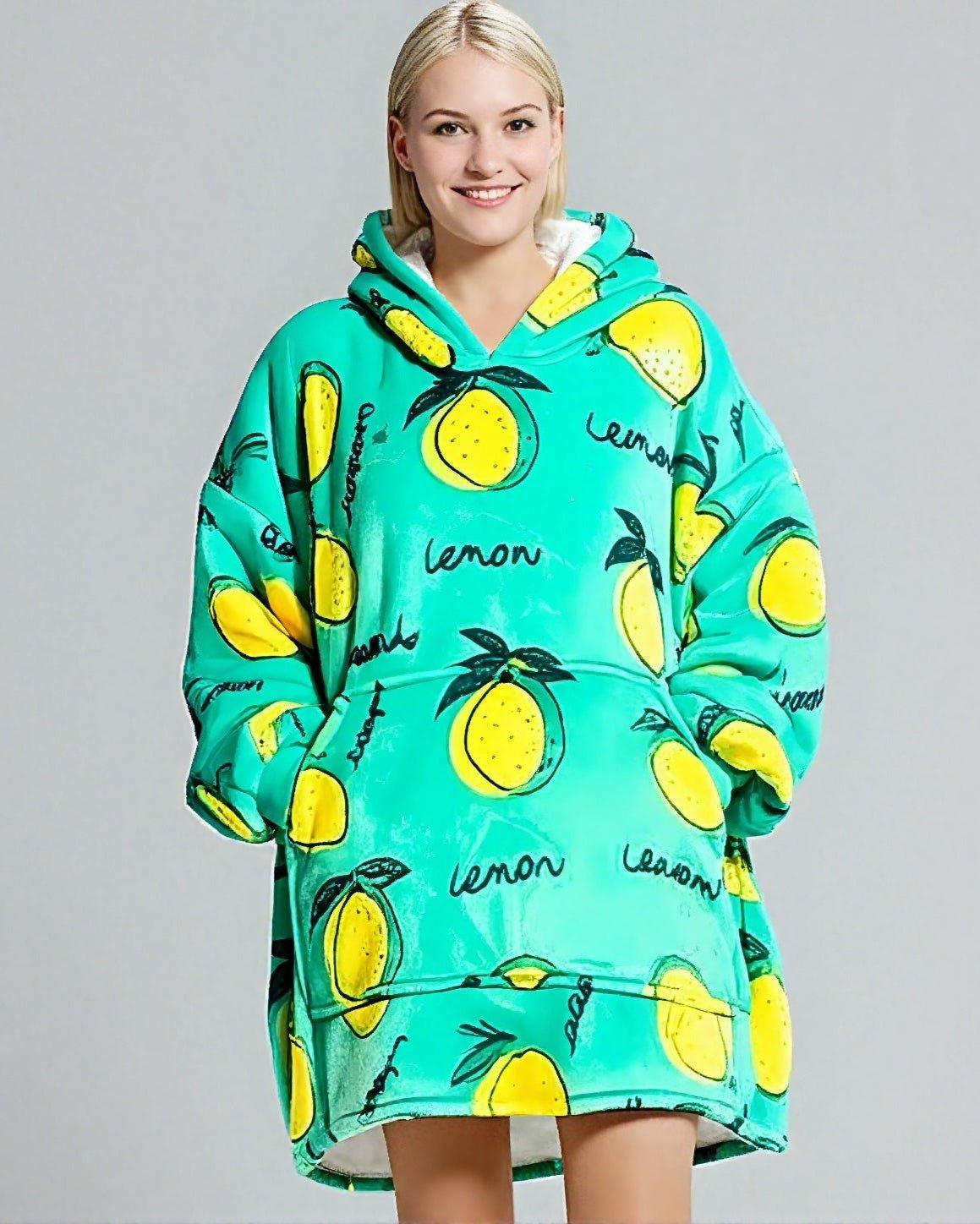 Tæppe Hoodie - Lemon - Cozie