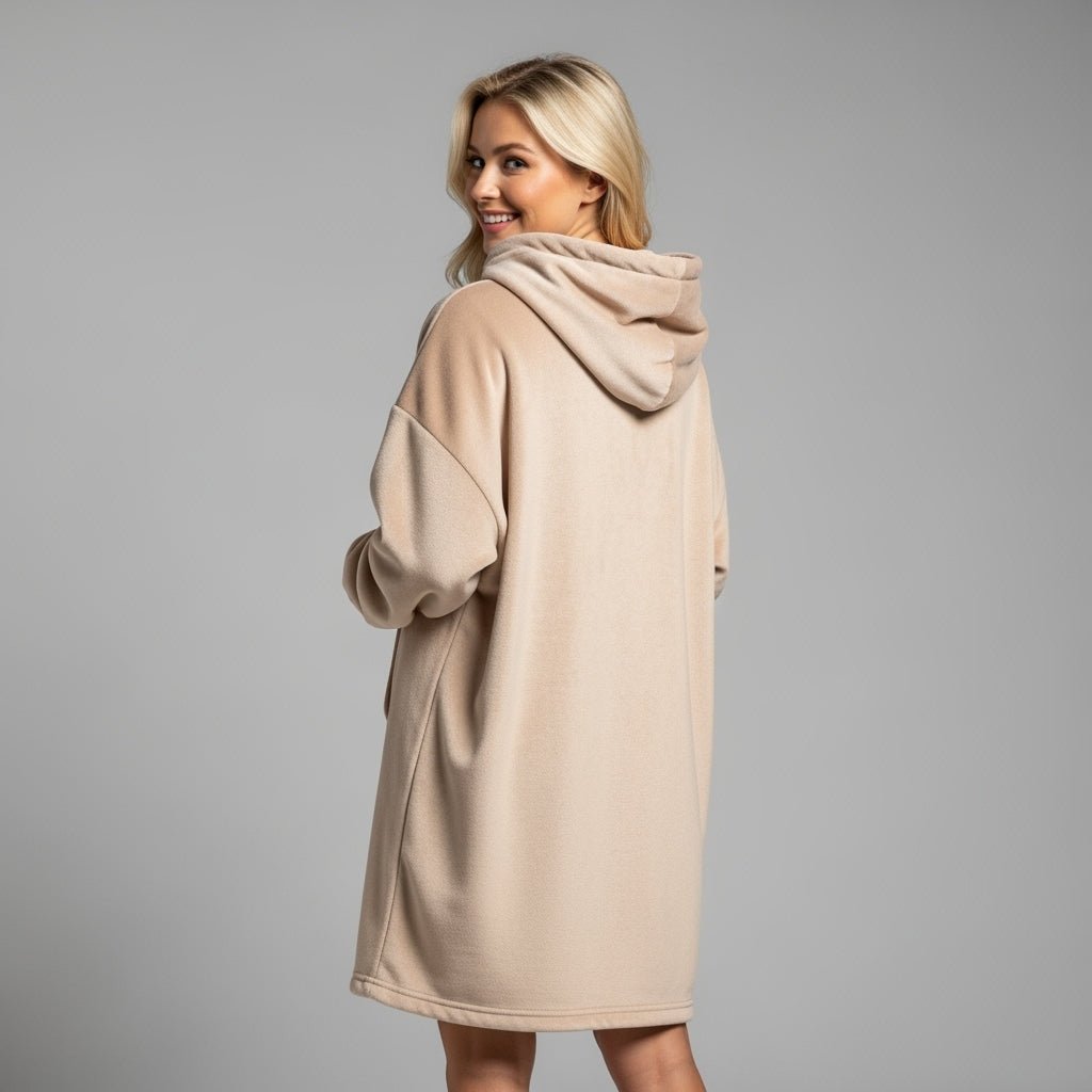 Tæppe Hoodie - Beige