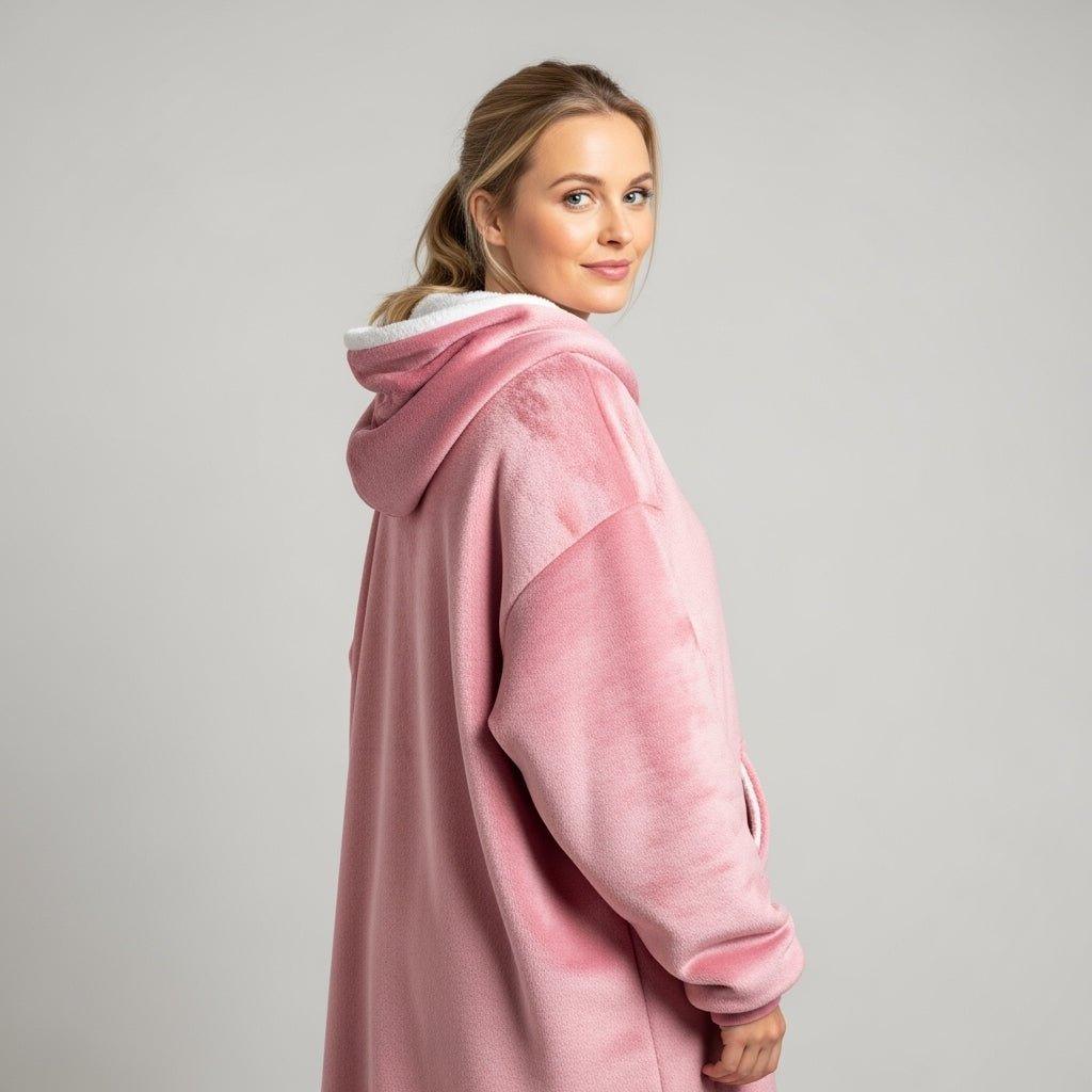 Tæppe Hoodie - Pink - Cozie
