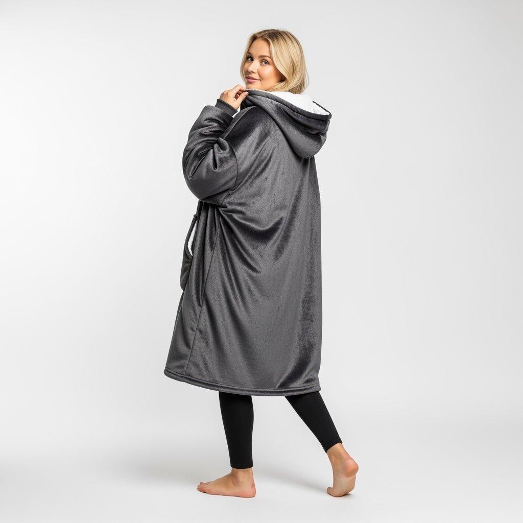 Tæppe Hoodie - Grå - Cozie
